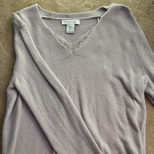 Rachel Zoe Women's V-Neck Sweater in Soft Gray